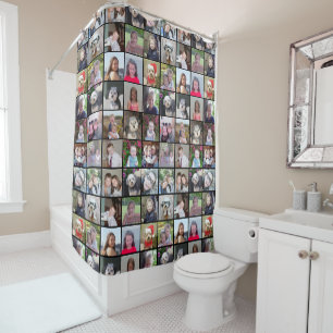 24 Instagram Photo Collage - Photos all Over Shower Curtain