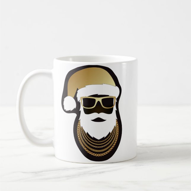 24 Karat Santa Mug (Left)