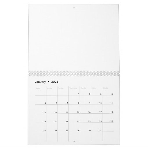 24 Months Blank Calendar 2018- 2019 With Holidays | Zazzle
