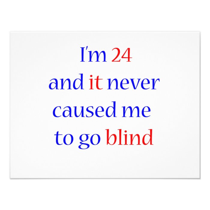 24 never gone blind personalized invites