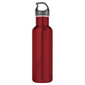 24 oz Red Custom Company Logo Printed Stainless Steel Water Bottle (Back)