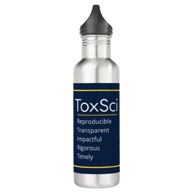 24 Oz Water Bottle-ToxSci Journal Stainless Steel Water Bottle (Left)
