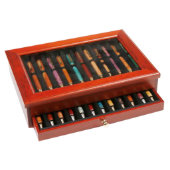 24 Pen Display Case w/Glass Top (3/4)