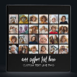 24 Photo Collage - 4 Rows 6 Columns - Script Name 3 Ring Binder<br><div class="desc">A simple photo grid with lots of photos for all your phone pics. This trendy collage party design includes a place for 24 pictures or life highlights. The optional script text on the bottom can be used for names, events, dates and more! If you need to adjust the artwork or...</div>