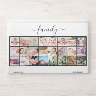 24 Photo Collage Family Personalized Custom HP Laptop Skin