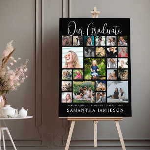 24 Photo Collage Graduation Welcome Foam Board