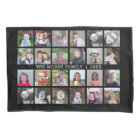 24 Photo Collage with Family Name Date - black