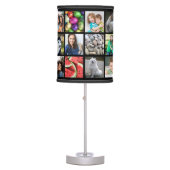 24-photo Personalized Photo Table Lamp (Black) (Front)