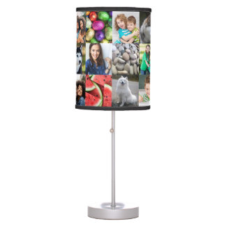24-photo Personalized Photo Table Lamp (No Border)