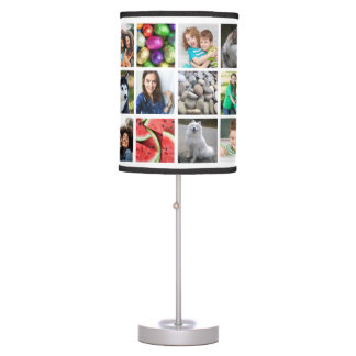 24-photo Personalized Photo Table Lamp (White)