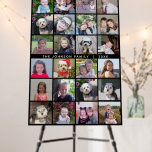 24 Photo Template Collage with Custom Text Foam Board<br><div class="desc">A template with 24 photos. For best results, use square cropped photos. To change the background color, click on the customize option and choose a new background color. Photo montage -- Use your favorite photo or pictures to make a fun keepsake to share with friends. This modern grid is a...</div>