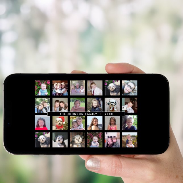 24 Photo Template Collage with Custom Text Poster (Front Digital)