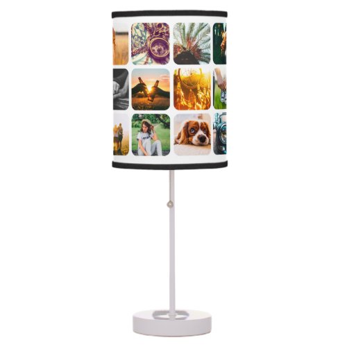 24 Photo Template Rounded White Table Lamp