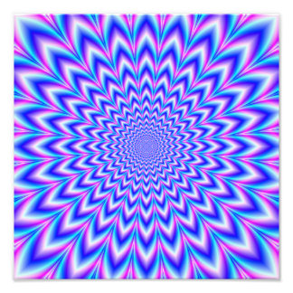 24 point Pulse in Blue Pink and Violet Photo Print