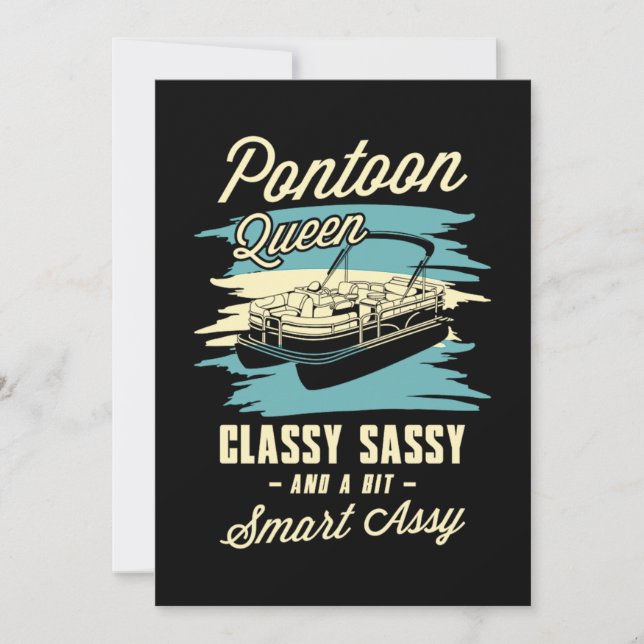 24.Pontoon queen classy sassy and a bit assy Ponto Save The Date (Front)