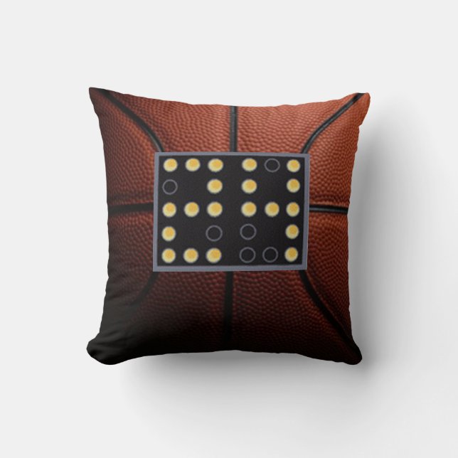 24 Second Shot Clock Basketball Pillow (Front)