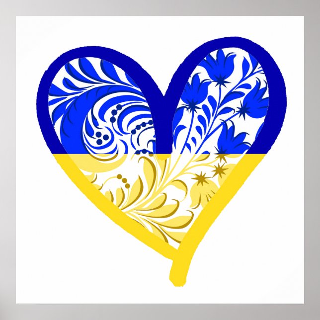 24" square poster - Ukraine Support (Front)