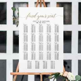 24 Table 240 Guests Large Wedding Seating Chart
