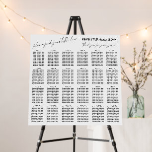 24 Tables Please Find Your Table Here Foam Board