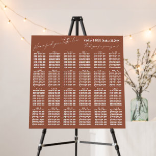 24 Tables Please Find Your Table Here Terracotta Foam Board