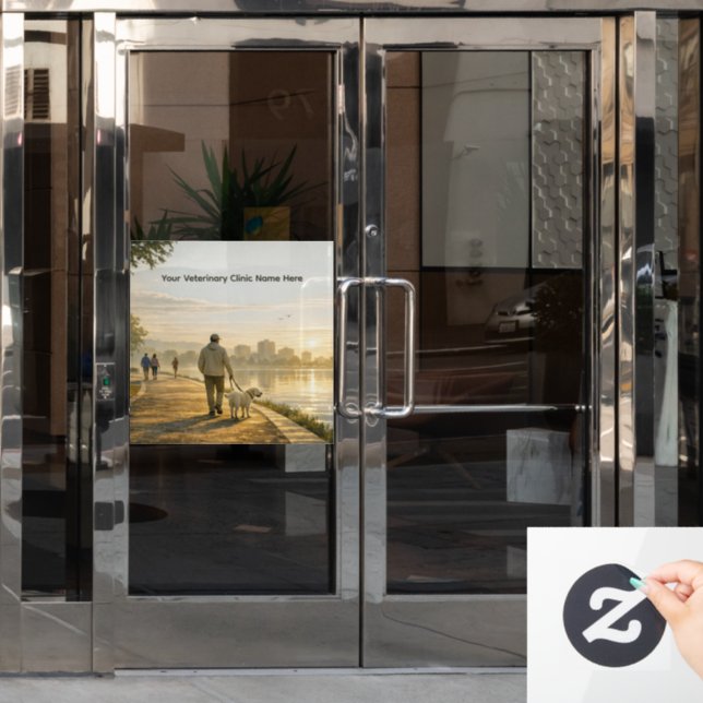  24" Veterinary Clinic Window Cling (Office Door)