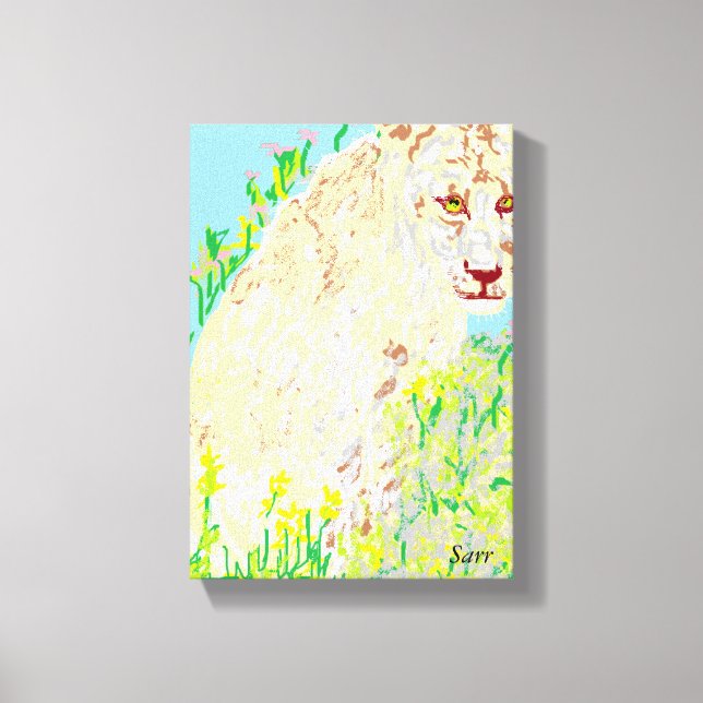 24" x 18", 1.5", Single/Lion Canvas Print (Front)
