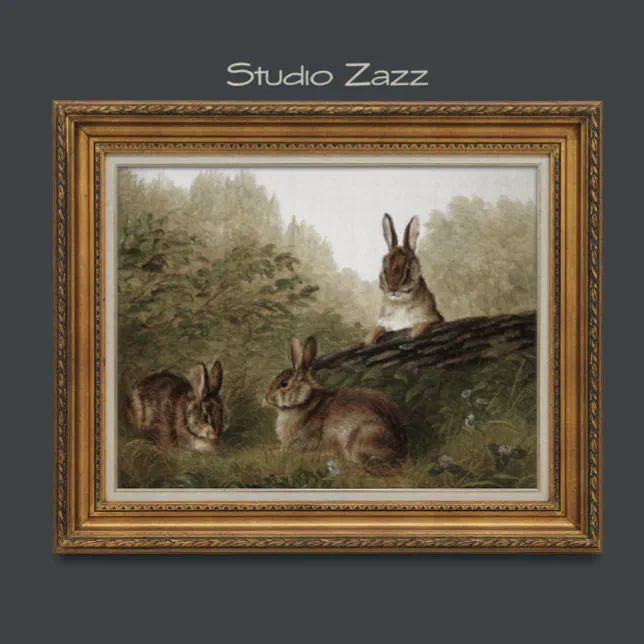 24 x 18 '' Vintage Rabbit painting Poster | Zazzle