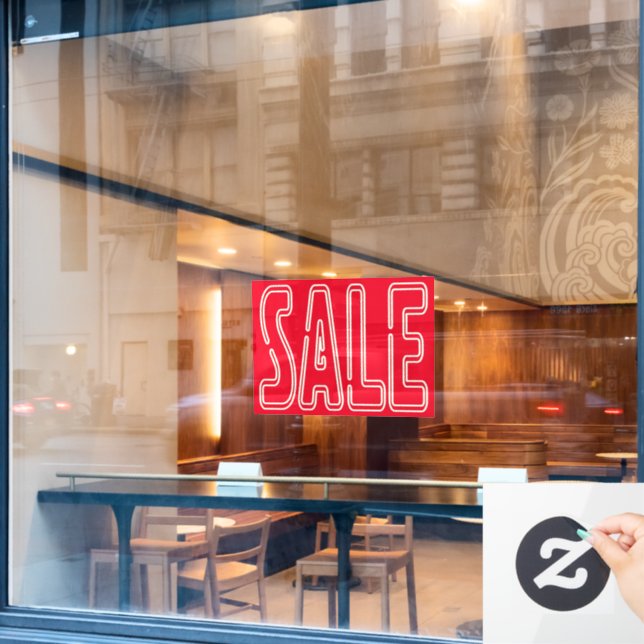 24" x 18" Window Decal Clings Business Sale Sign (Cafe Window)