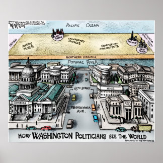 24" x 20", Poster - View from Washington, D.C.