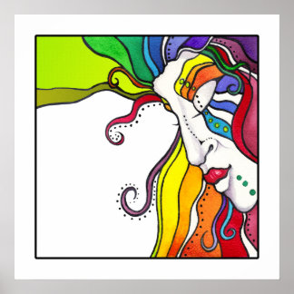 24" X 24" POSTER Electra Pop Art Diva