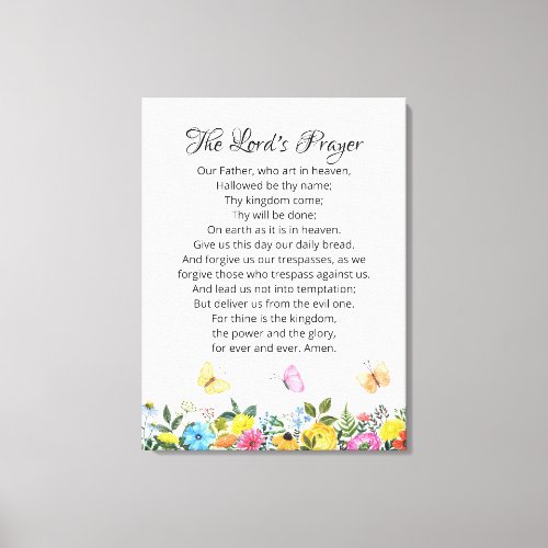 24 x 32 The Lords Prayer  Canvas Print