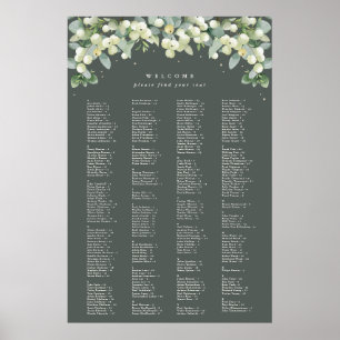 24 x 36" Alphabetical Seating Chart for 250 People
