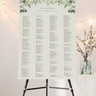 24 x 36" Alphabetical Seating Chart for 250 People Foam Board