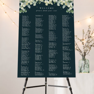 24 x 36" Alphabetical Seating Chart for 250 People Foam Board
