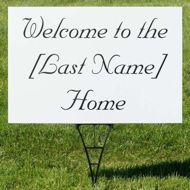 24" x 36" Family Name Rectangle Yard Sign  (Insitu)