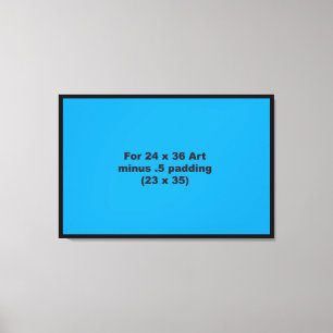24 x 36 Thick Canvas Wrap Template Horizontal Fit Print