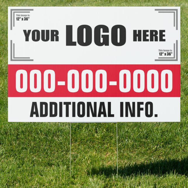 24" x 36" Your Logo Here Yard Sign (Insitu)
