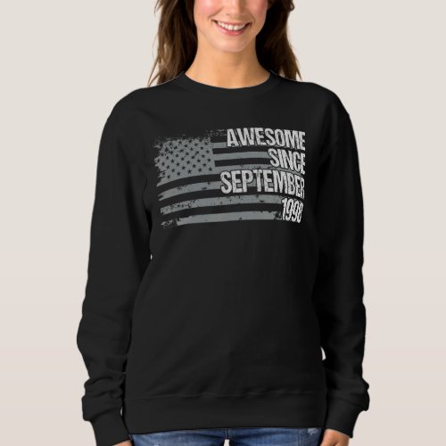 24 Year Old  Awesome Since September 1998 24th Bir Sweatshirt