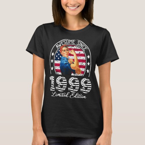 24 Year Old Gifts for women Awesome Since 1999 24t T_Shirt