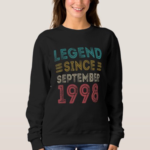 24 Year Old Legend Since September 1998 24th Birth Sweatshirt
