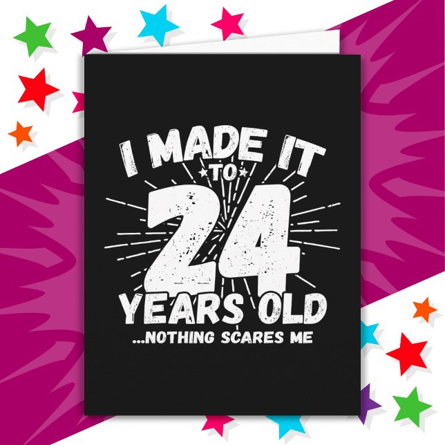 24 Year Old Sarcastic Meme Funny 24th Birthday Card (Creator Uploaded)