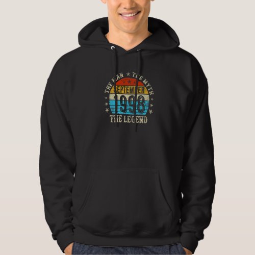 24 Year Old The Man Myth Legend September 1998 24t Hoodie