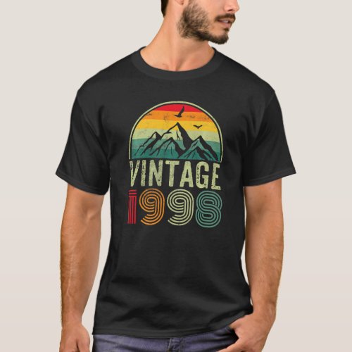 24 Year Old Vintage 1998 24th Birthday   T_Shirt