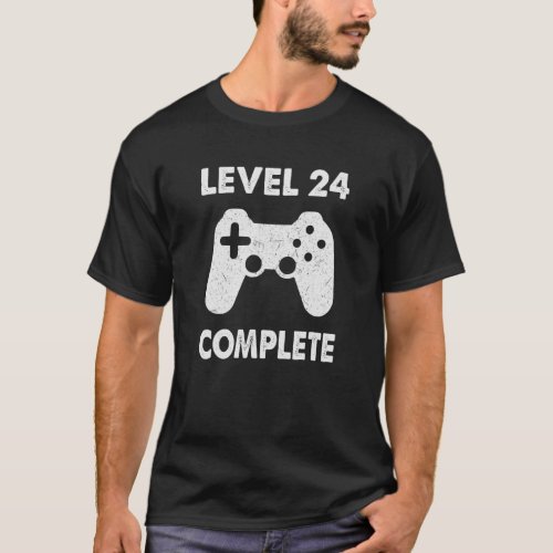 24 Year Wedding Anniversary For Couple Level 24 Co T_Shirt