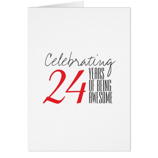 24 years of being awesome cards (Front)