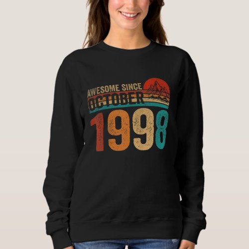 24 Years Old  24th Birthday Awesome Since October  Sweatshirt