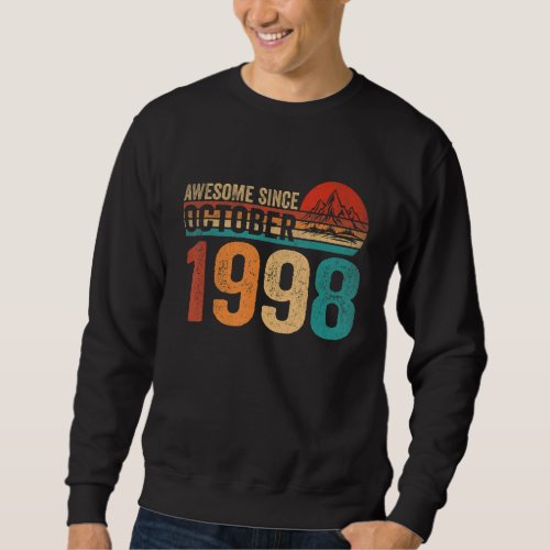 24 Years Old  24th Birthday Awesome Since October  Sweatshirt