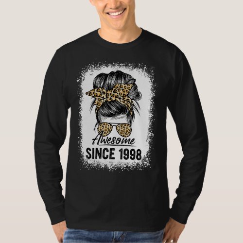 24 Years Old Awesome Since 1998 Leopard 24th Birth T_Shirt