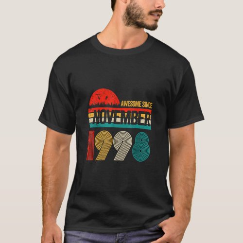 24 Years Old  Awesome Since November 1998 24th Bir T_Shirt
