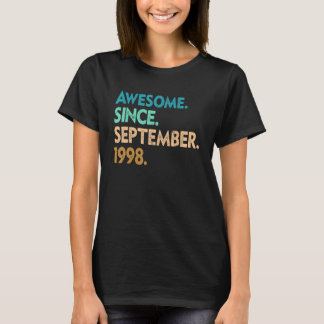 24 Years Old Awesome Since September 1998 24th 3 T-Shirt